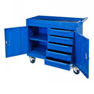 Mobile Tool Cabinet With Cupboard & 5 Drawer Unit